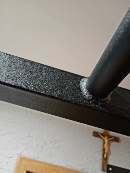 Half rack, wyciąg, drążek, asekuracje, dipy, 70x70x3 proszkowo