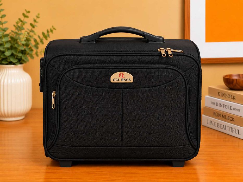 Mala Trolley de Cabine CCL Preta com 2 Rodas – Viagem Low Cost, Trabalho e Portátil