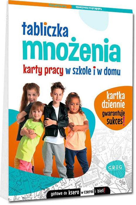 TABLICZKA MNOŻENIA karty pracy w szkole i w domu GREG