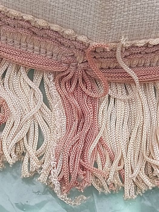 Abażur z frędzlami płócienny do lampy