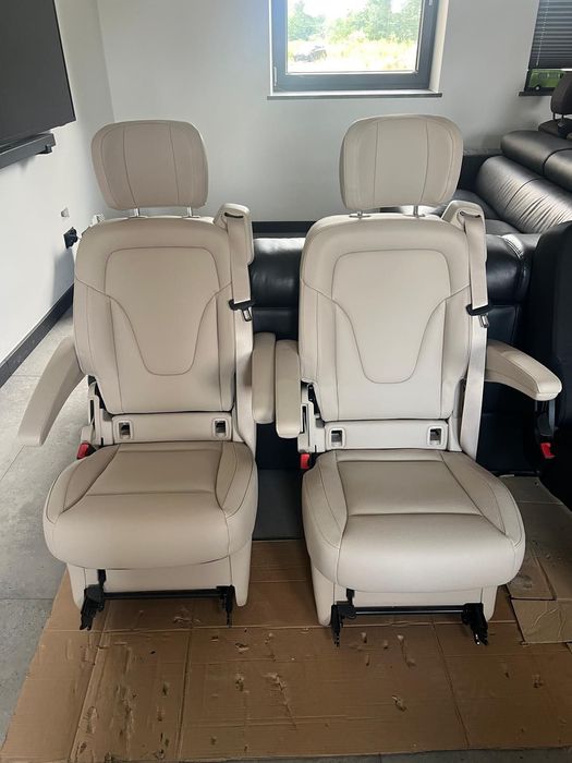 Fotel pojedynczy siedzenie Mercedes V klasa W447 komfortowy beżowy