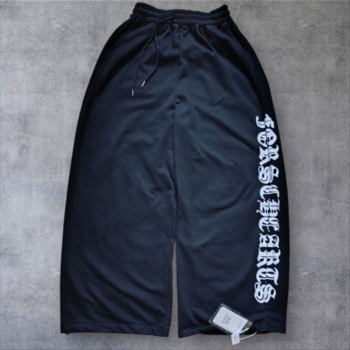 Широкі спортивні чорні  штани з написом  оверсайз baggy sweatpants