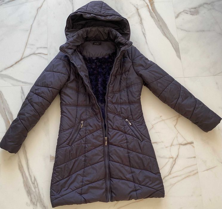 Lara Fabio Długa kurtka płaszcz ocieplany rozm. 38 M b. dobry - stan