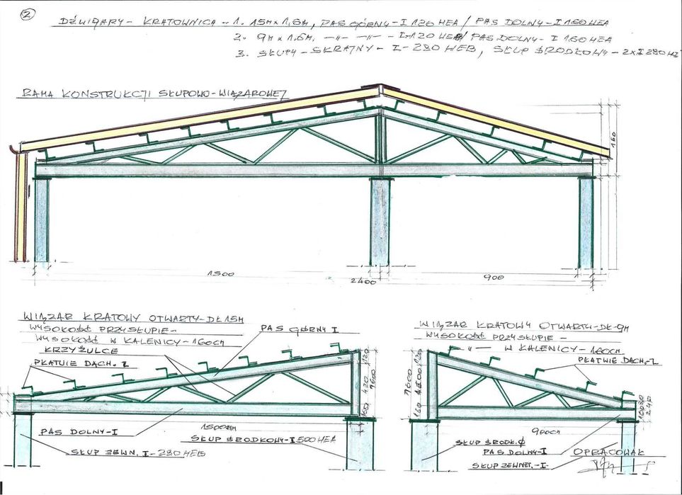 Konstrukcja stalowa 24 x 54 x 7,2/8,4 ujeżdzalnia dla koni