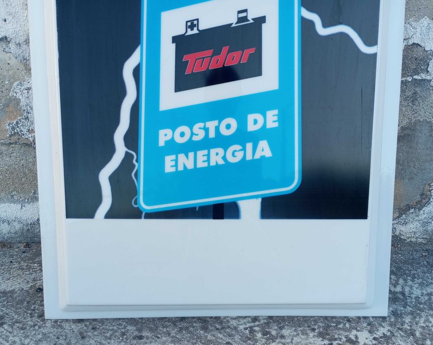 Placa publicitária Tudor Posto de Energia vintage