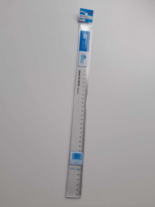 Linijka 40 cm transparentna
