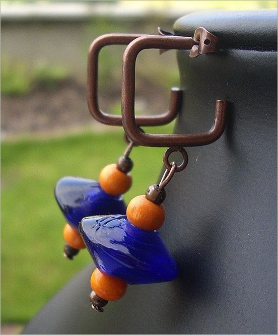Kolczyki handmade szkło weneckie