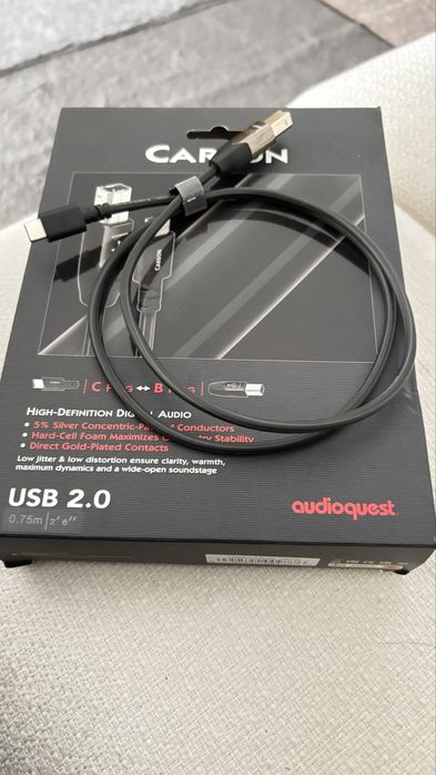 Cabo USB -C plug  to B Plug Audioquest Carbon