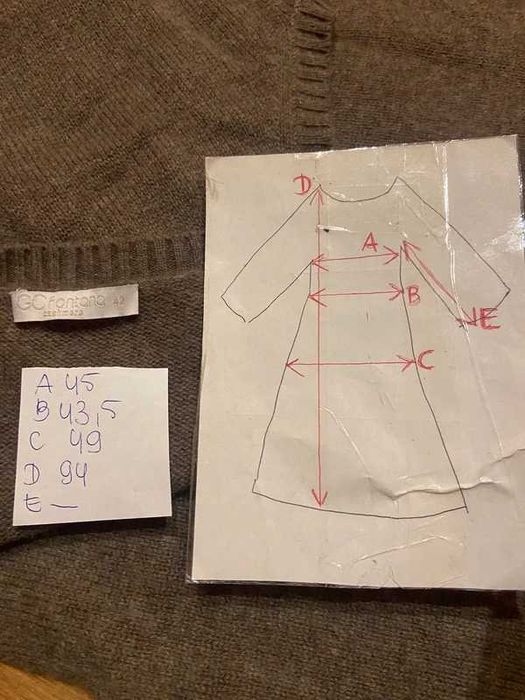 Xl sukienka sweterkowa sweter braz bez 40 42 kaszmir merino welna wool