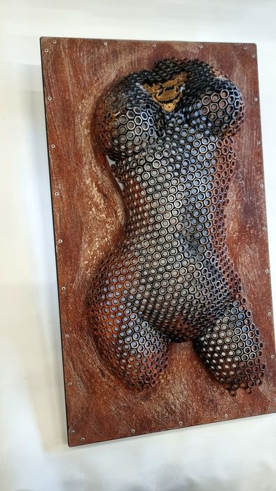 Złote Serce - Metalowa rzeźba