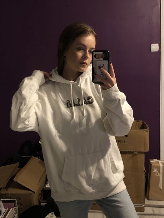 Biała bluza z kapturem Calm | H&M
