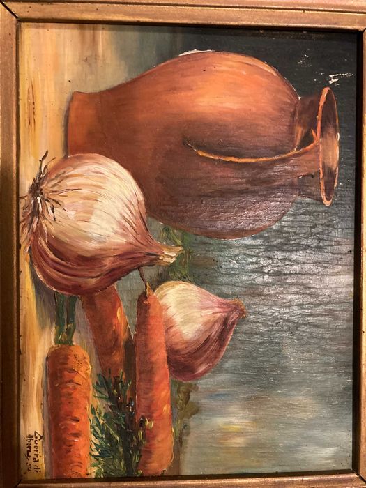 Quadro pintado à mão de "Guerra de Abreu" (1954)