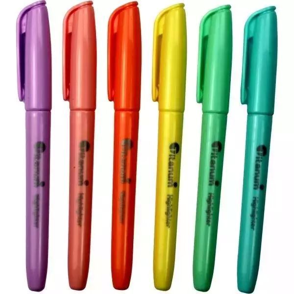 Zakreślacze pastelowe 6 kolorów. Titanum