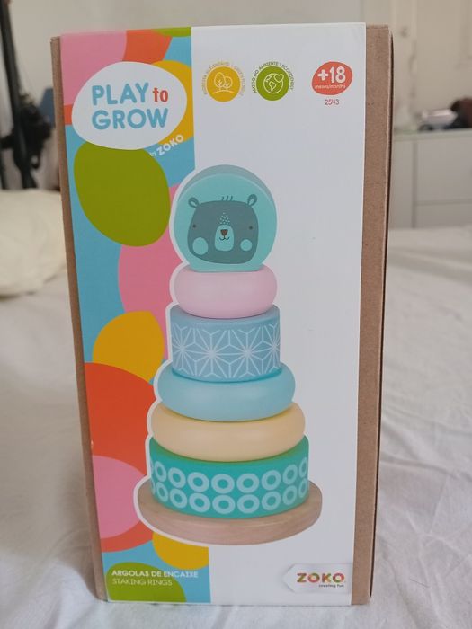 Brinquedo argolas de madeira - Playgrow