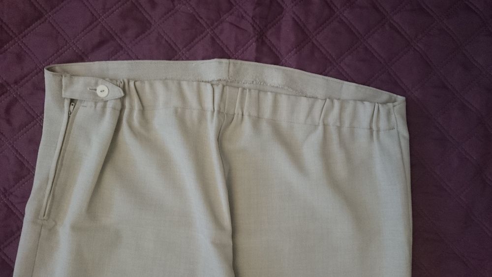 jasne beżowe spodnie ciążowe 42/44