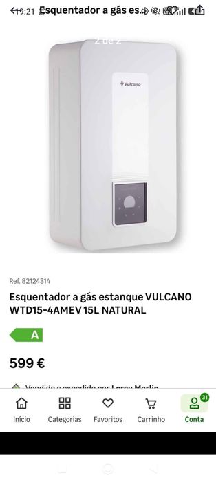 Esquentador Vulcano