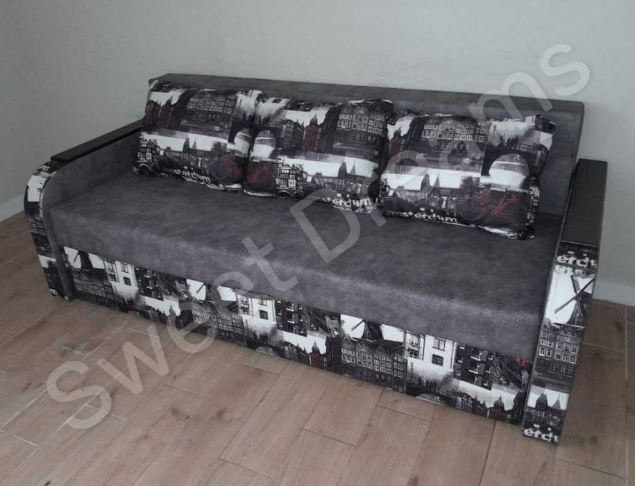 Диван  беспружинный  " СОЛО - серый "С.М. 140 х 190 антикоготь