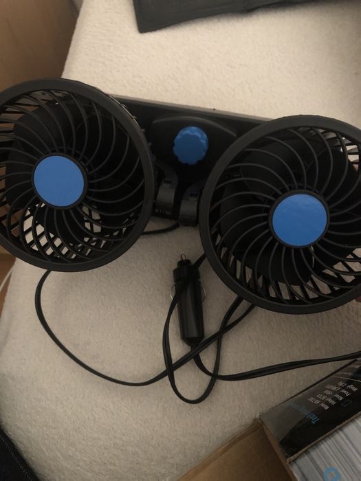 Ventilador Duplo para Carro 12V - Novo