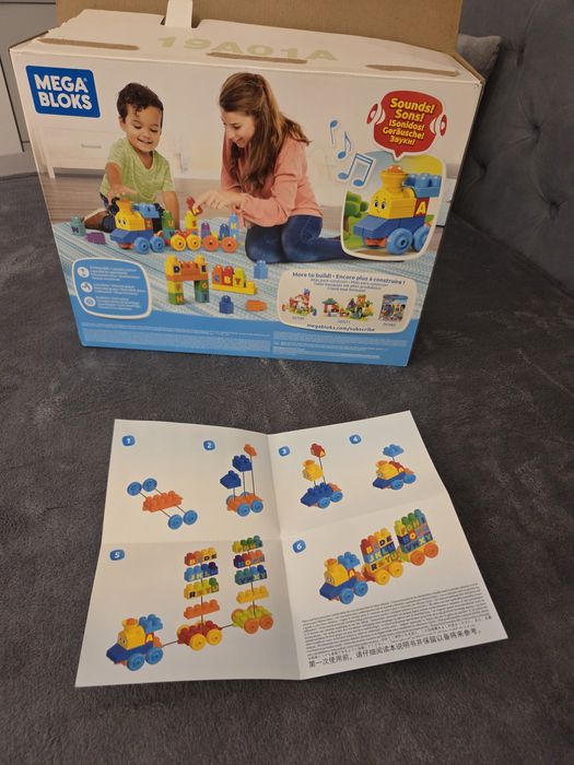 Pociąg z dźwiękiem Mega Bloks pudełko