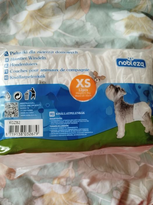 Pieluchy pampersy dla psa xs
