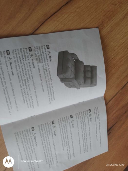 Fotel rozkładany Czerwony Sofa Podłogowa Krzesło Poduszka