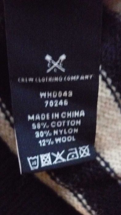 Crew- damski sweter bawełniany z wełną  r; 44