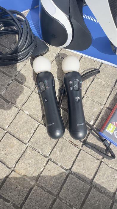 Pack PlayStation VR (PSVR) v2 + 2 Comandos PS Move + Câmara + 5 Jogos + Caixa Original