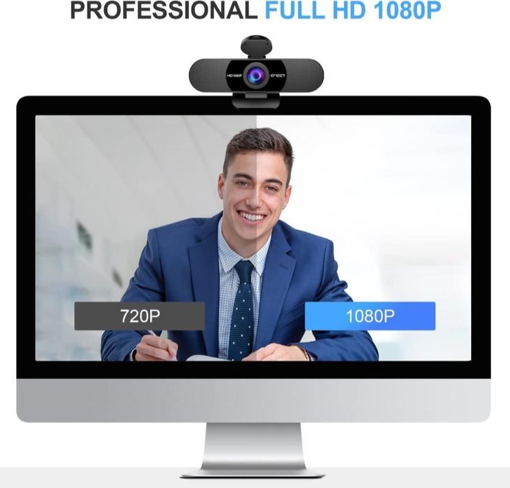 EMEET C960 вебкамера 1080P з мікрофонами, кришкою конфіденційності
