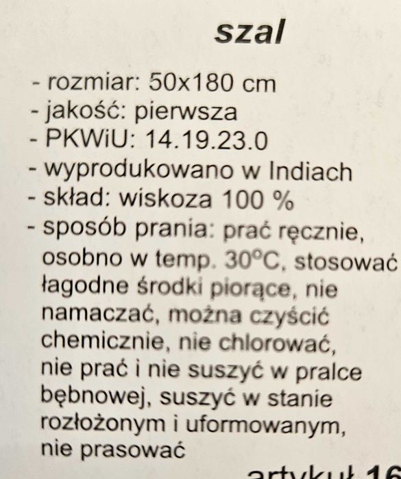 Szal cienki na wiosnę