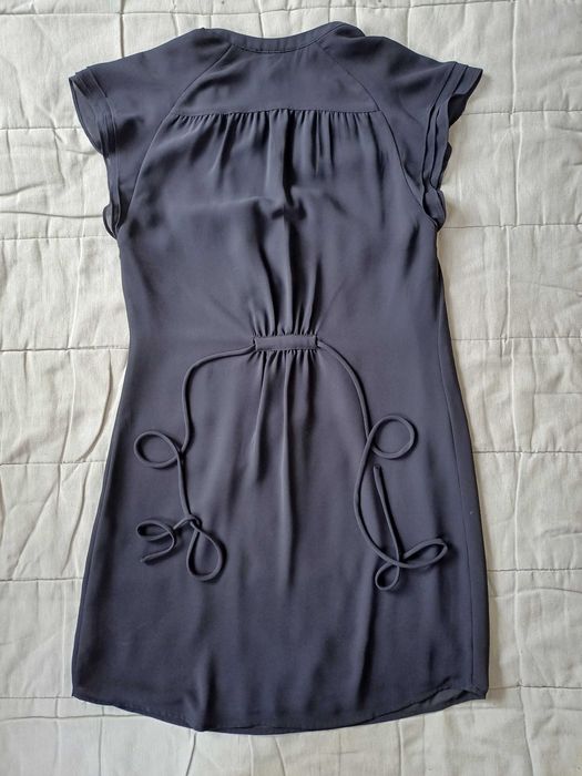 H&M granatowa sukienka elegancka 34 XS - 36 S