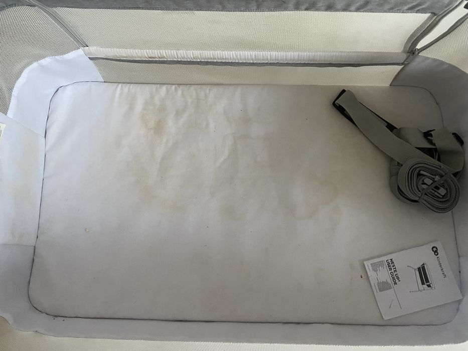 Kinderkraft, łóżeczko dostawne, Light Grey