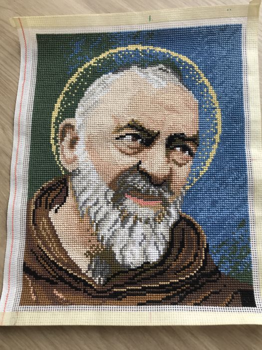 Obraz haftowany Ojciec Pio