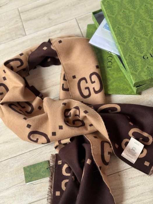 двусторонний шарф Gucci с принтом GG, палантин Gucci Гуччи
