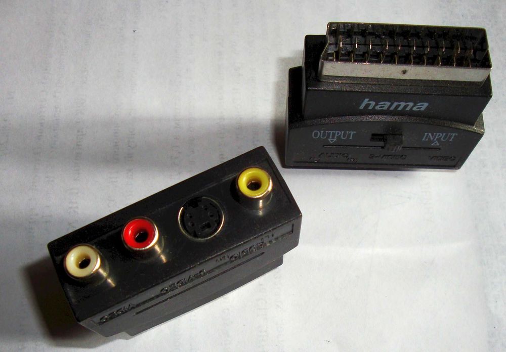 Перехідник SCART - 3RCA/S-Video з перемикачем in/out – новий