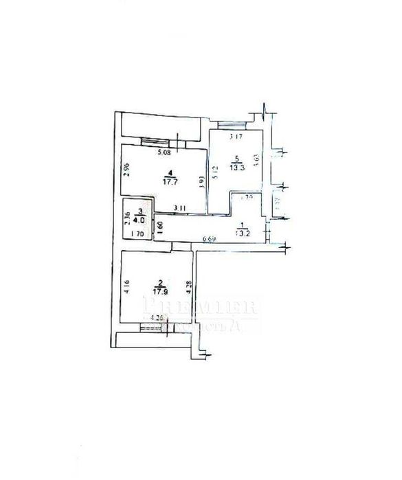 2-х кімнатна квартира в Престижному районі міста/червона цегла