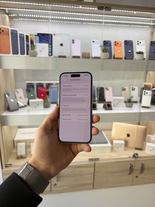 iPhone 15 128 GB Blue | bateria 100% | dowód zakupu | Łódź