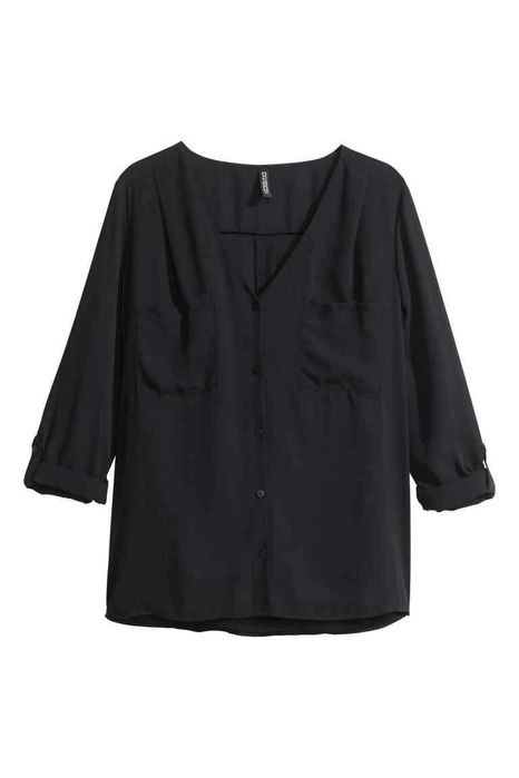 H&M czarna koszula mgiełka luźna 36 S