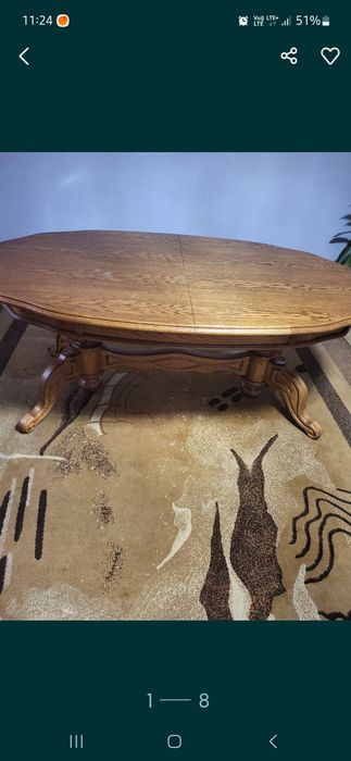 Stół  debowy rozsówany