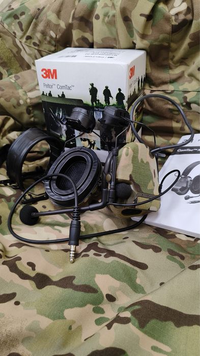 Активна гарнітура 3M Peltor ComTac XPI з кріпленнями на рейки шолома