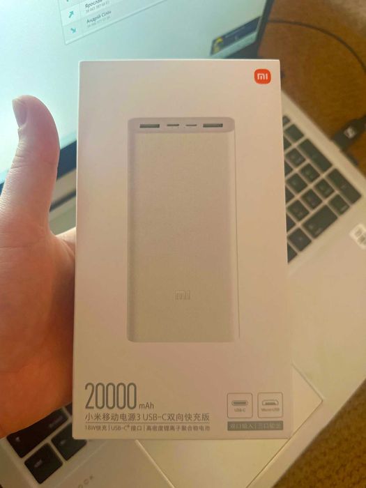 Повербанк Xiaomi Mi Power Bank 3 20000mAh для роутера PD QC, Оригінал