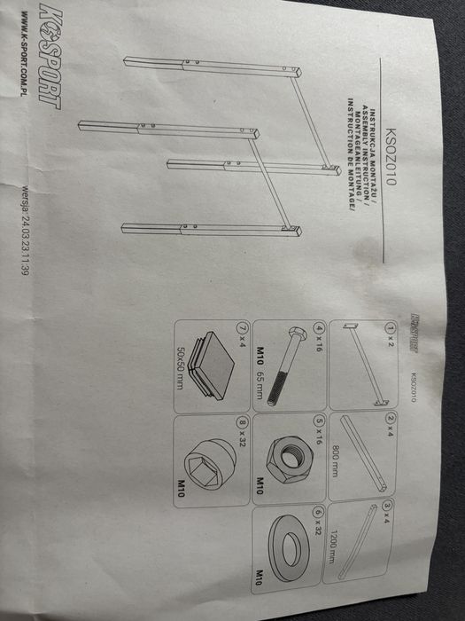 Poręcze, drążek ogrodowy K-sport