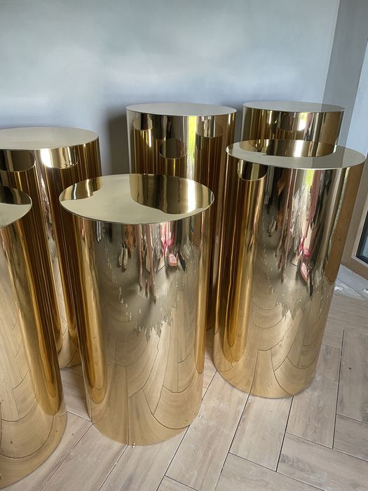 Stand stolik złoty lustzrany na tort slodki stół ślub