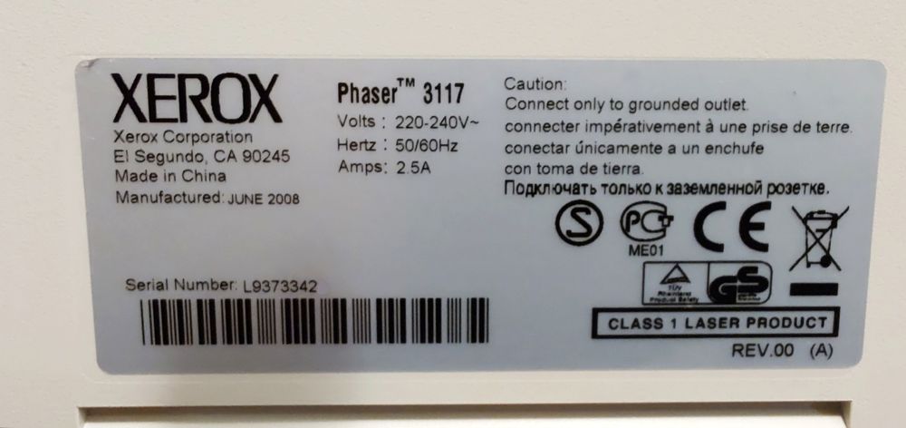 Xerox Phaser 3117 монохромний лазерний принтер