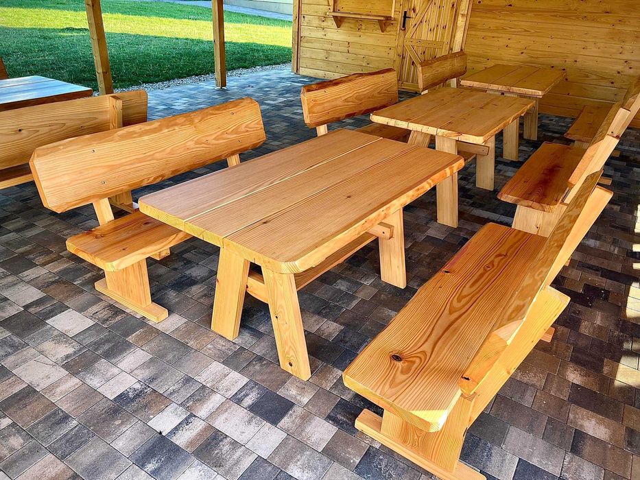 WYPRZEDAŻ! Góralskie Meble Ogrodowe z litego drewna, meble do ogrodu