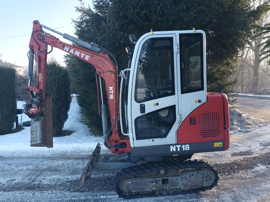 Nante NT18 Minikoparka 1,8T 2011r Powertilt 3 łyżki. Cena Brutto!