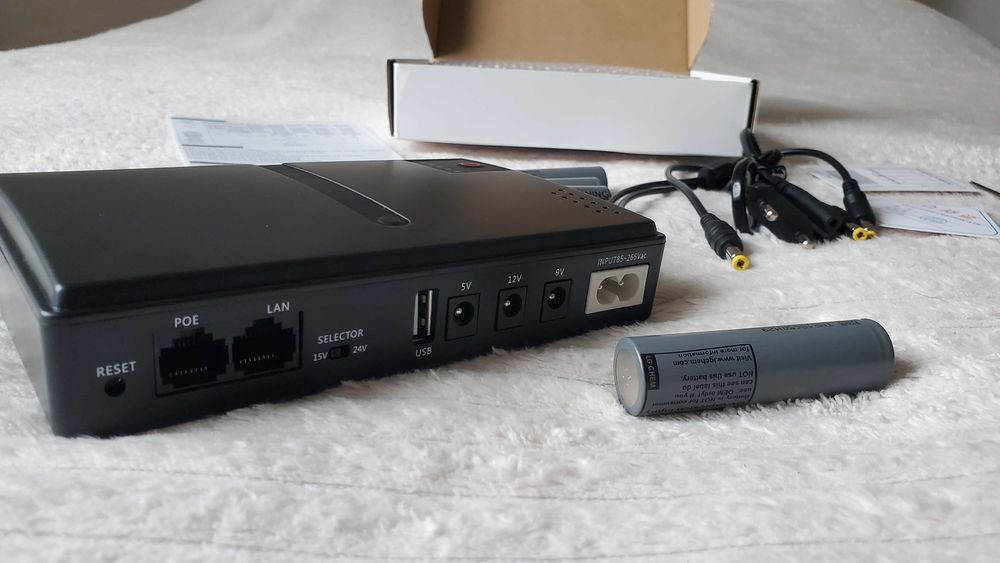ДБЖ повербанк для роутера UPS DC1018L 5V/9V/12V з акомуляторами