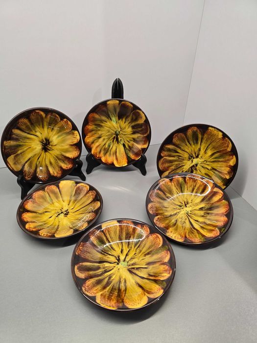 Zestaw talerzy ceramika z PRL-U