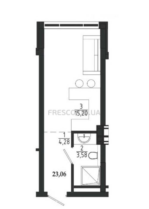 1 комнатная квартира в Фонтанке