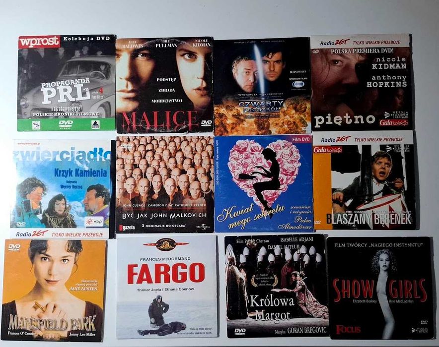 Zestaw 12 filmów na płytach
