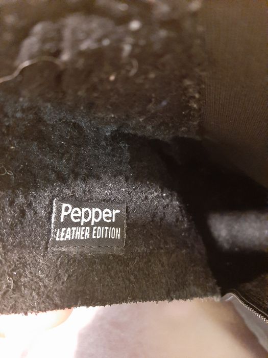 Botki damskie skórzane rozm 34 pepper